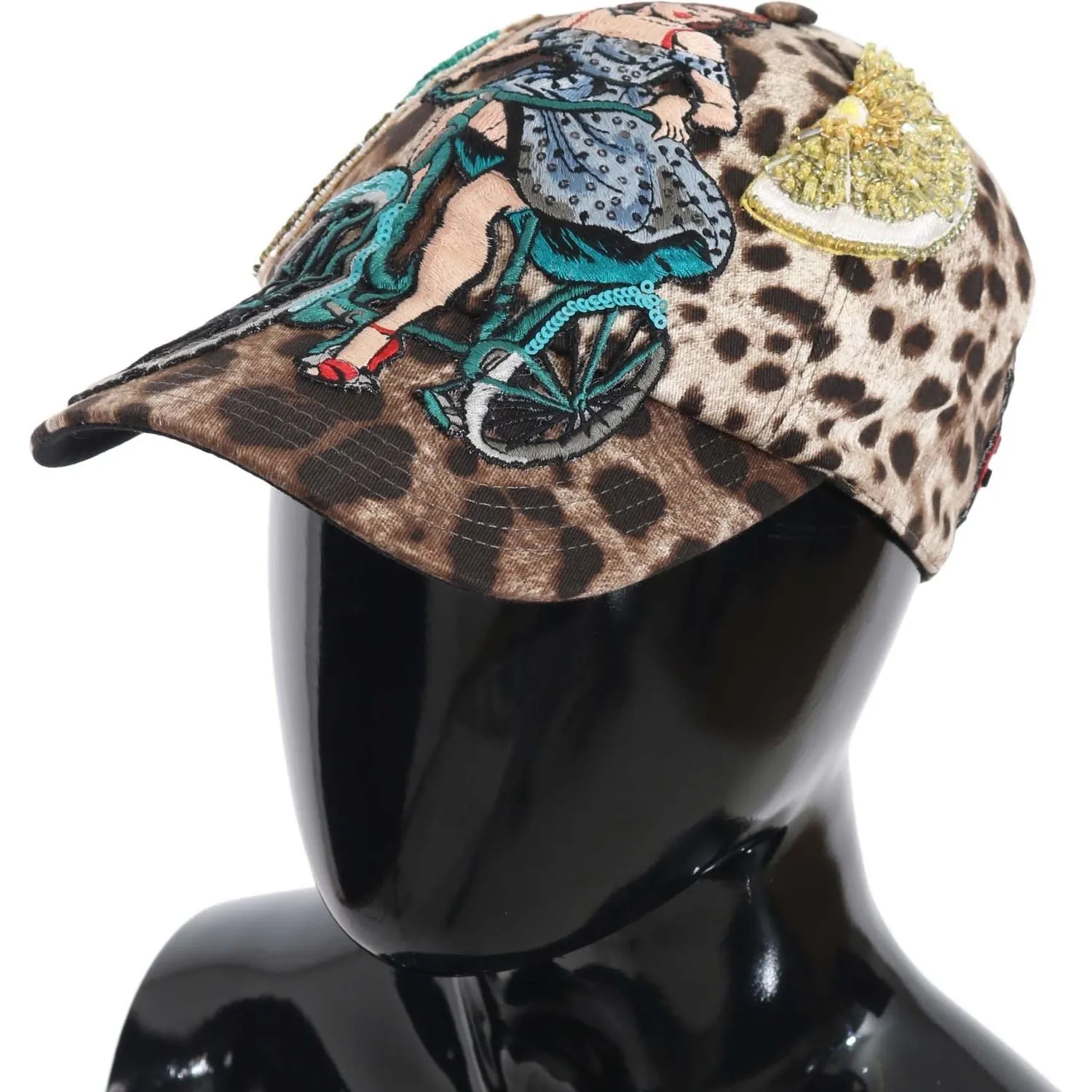 Dolce & Gabbana Elegant Sequined Leopard Baseball Cap