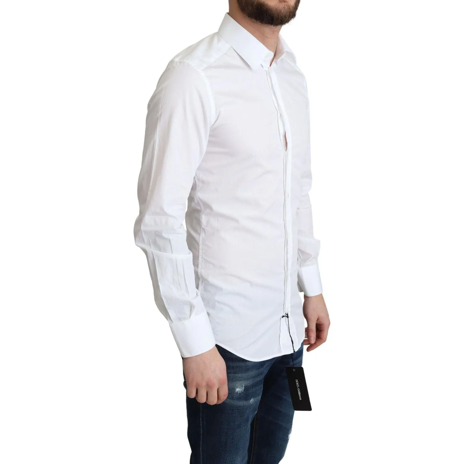 Dolce & Gabbana Elegant White Cotton Dress Shirt