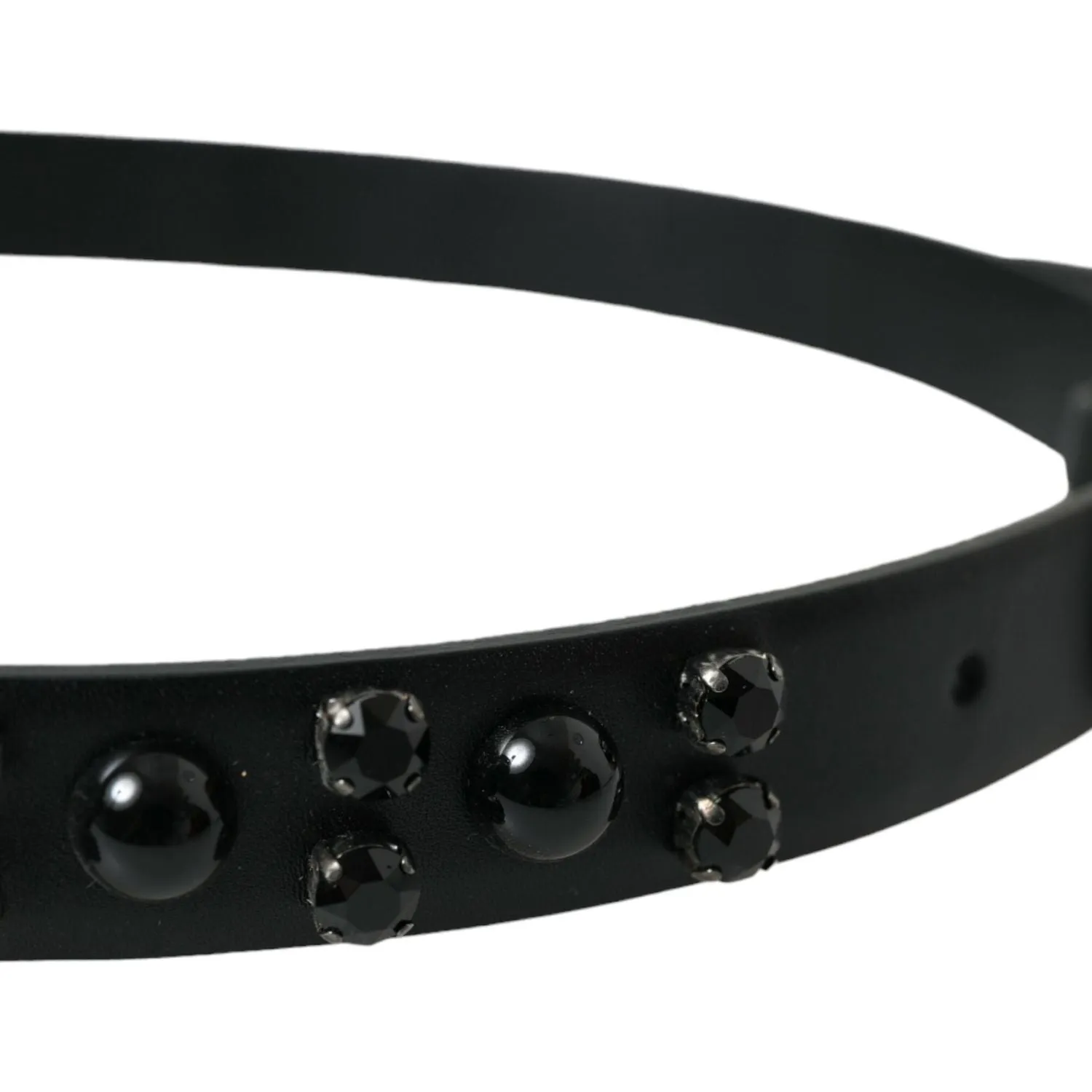 Dolce & Gabbana Engraved Logo Leather Waist Belt