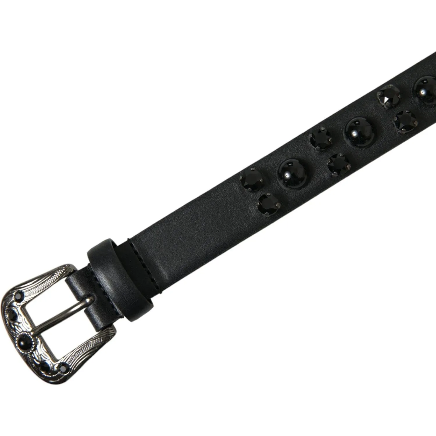 Dolce & Gabbana Engraved Logo Leather Waist Belt