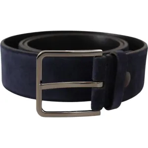 Dolce & Gabbana Navy Elegance Velvet Leather Belt