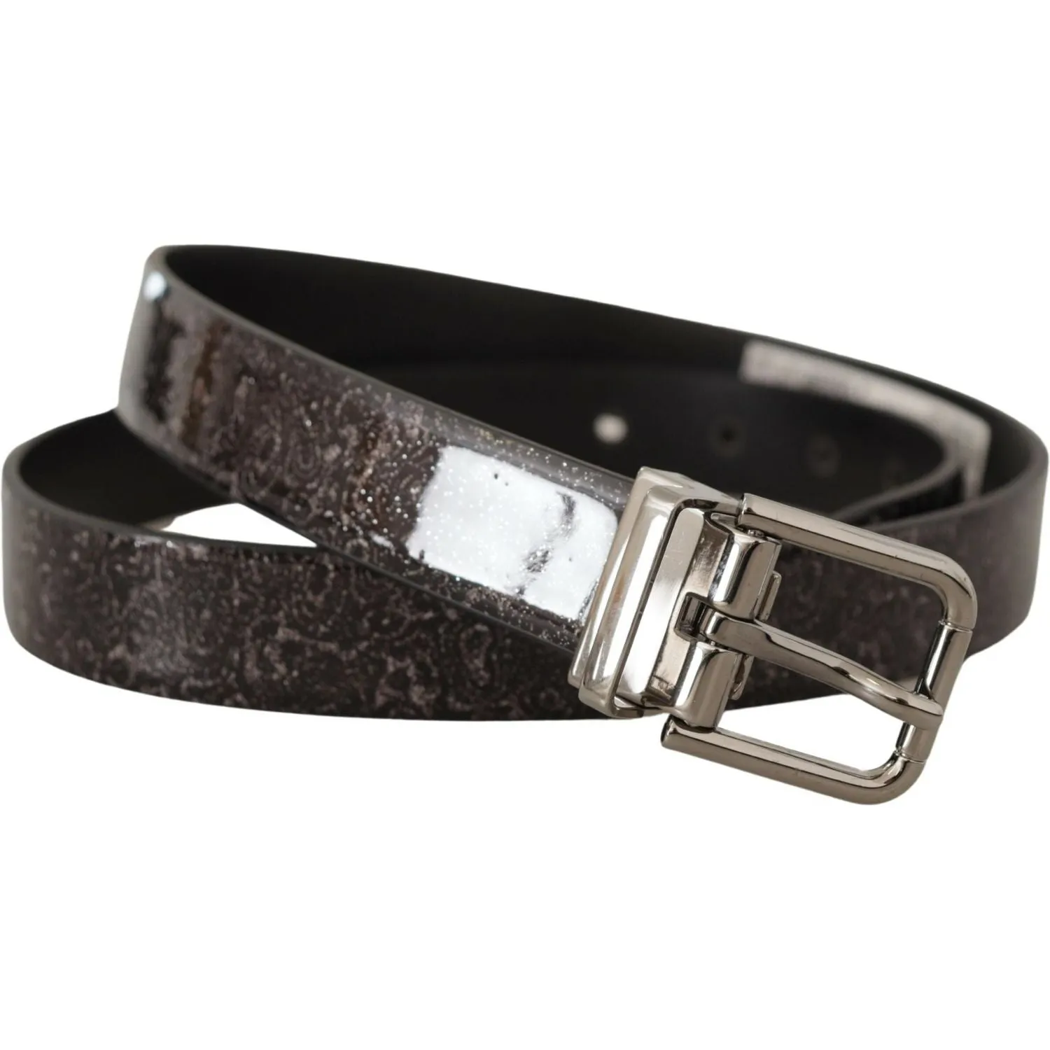 Dolce & Gabbana Sleek Grosgrain Leather Belt with Metal Buckle