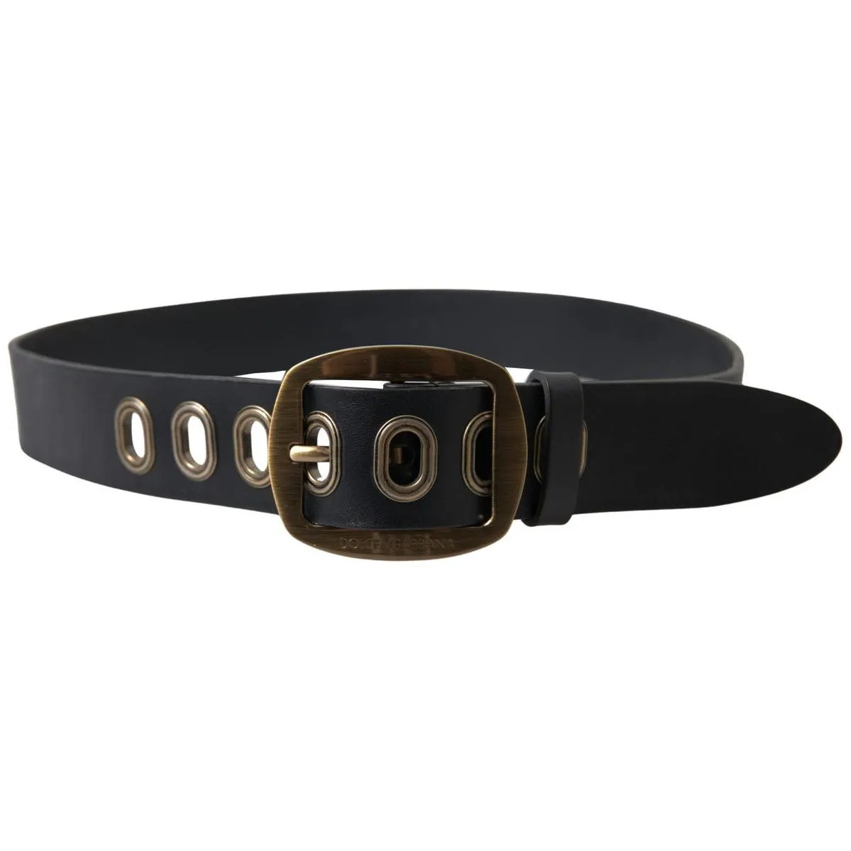 Dolce & Gabbana Sleek Italian Leather Belt with Metal Buckle