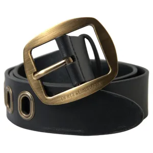 Dolce & Gabbana Sleek Italian Leather Belt with Metal Buckle