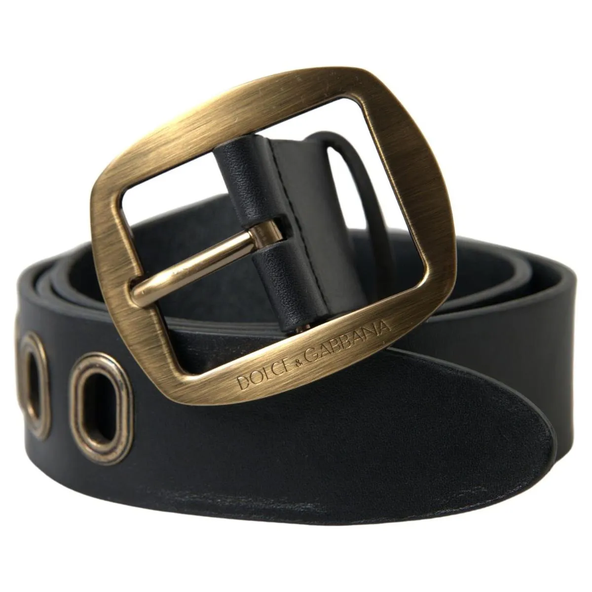 Dolce & Gabbana Sleek Italian Leather Belt with Metal Buckle