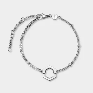 Essentielle Mix Chain Bracelet Silver Colour