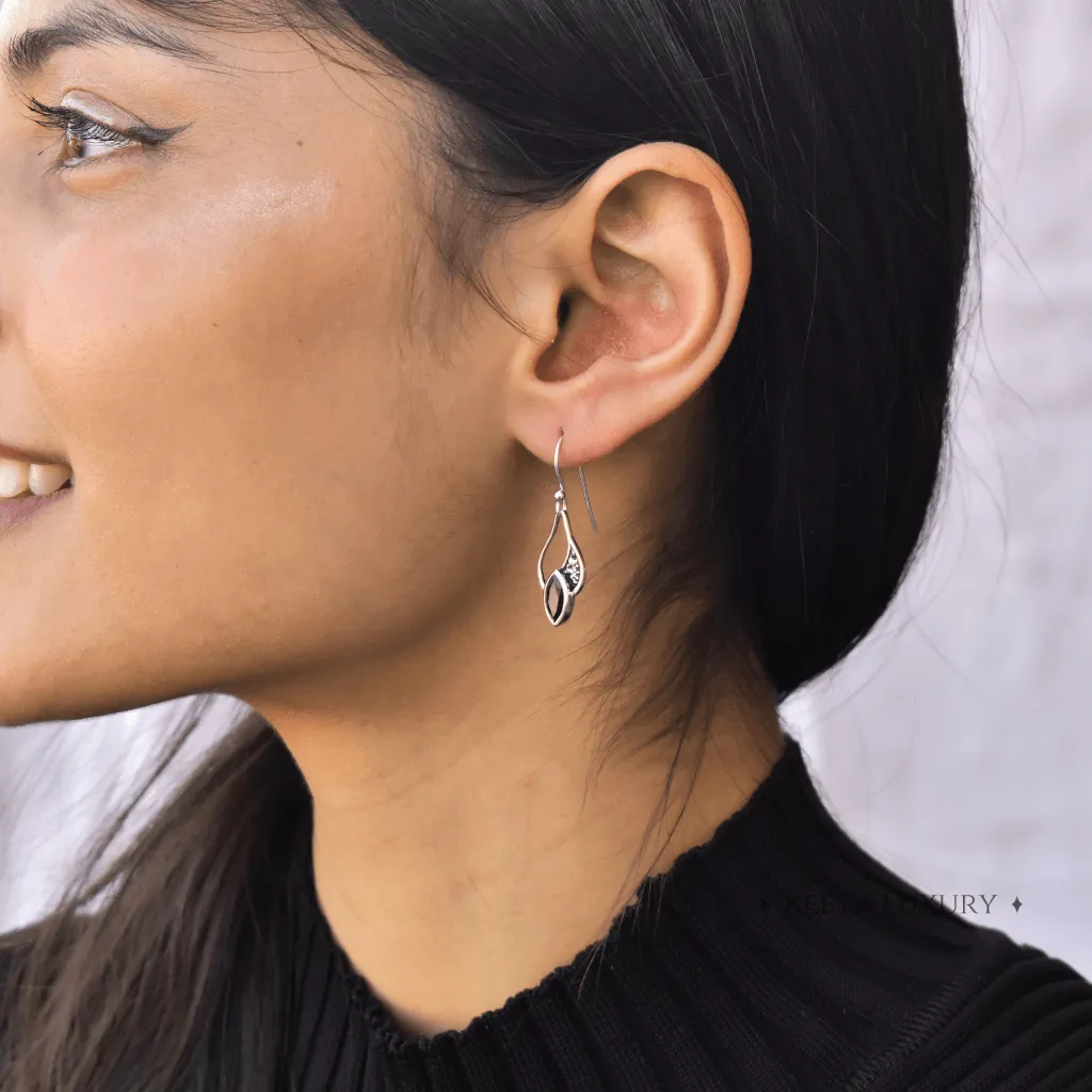 Eye Luring-  Black Onyx Earrings