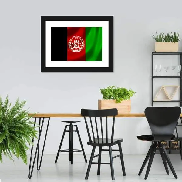 Flag Of Afghanistan Canvas Wall Art