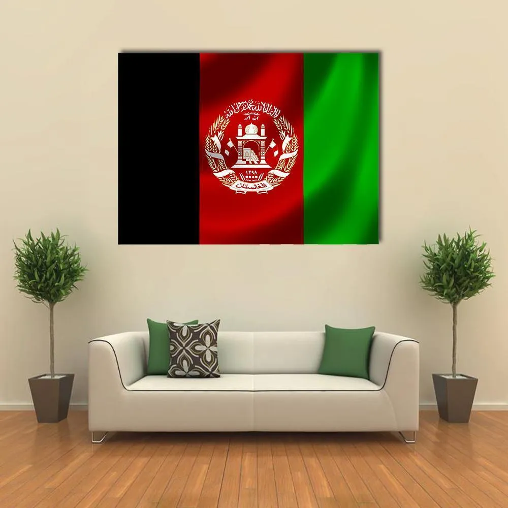 Flag Of Afghanistan Canvas Wall Art