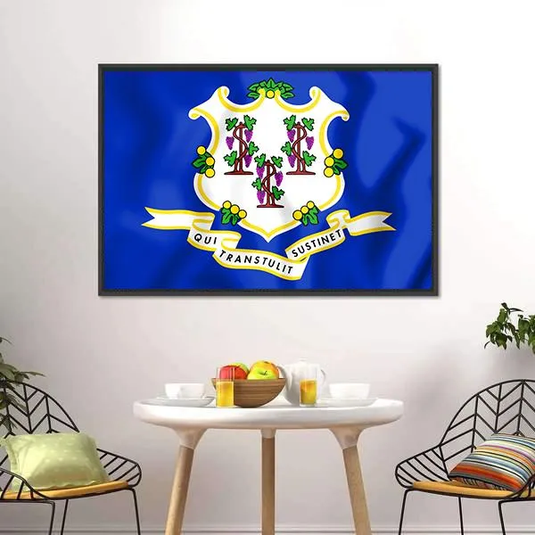 Flag Of Connecticut Canvas Wall Art