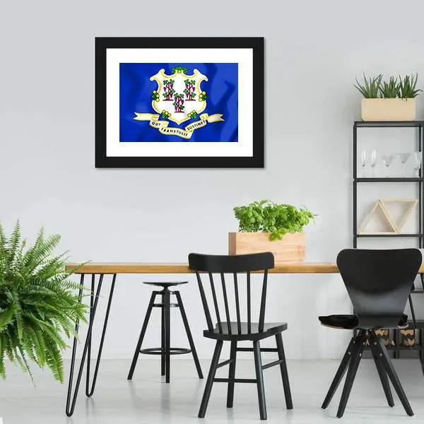 Flag Of Connecticut Canvas Wall Art