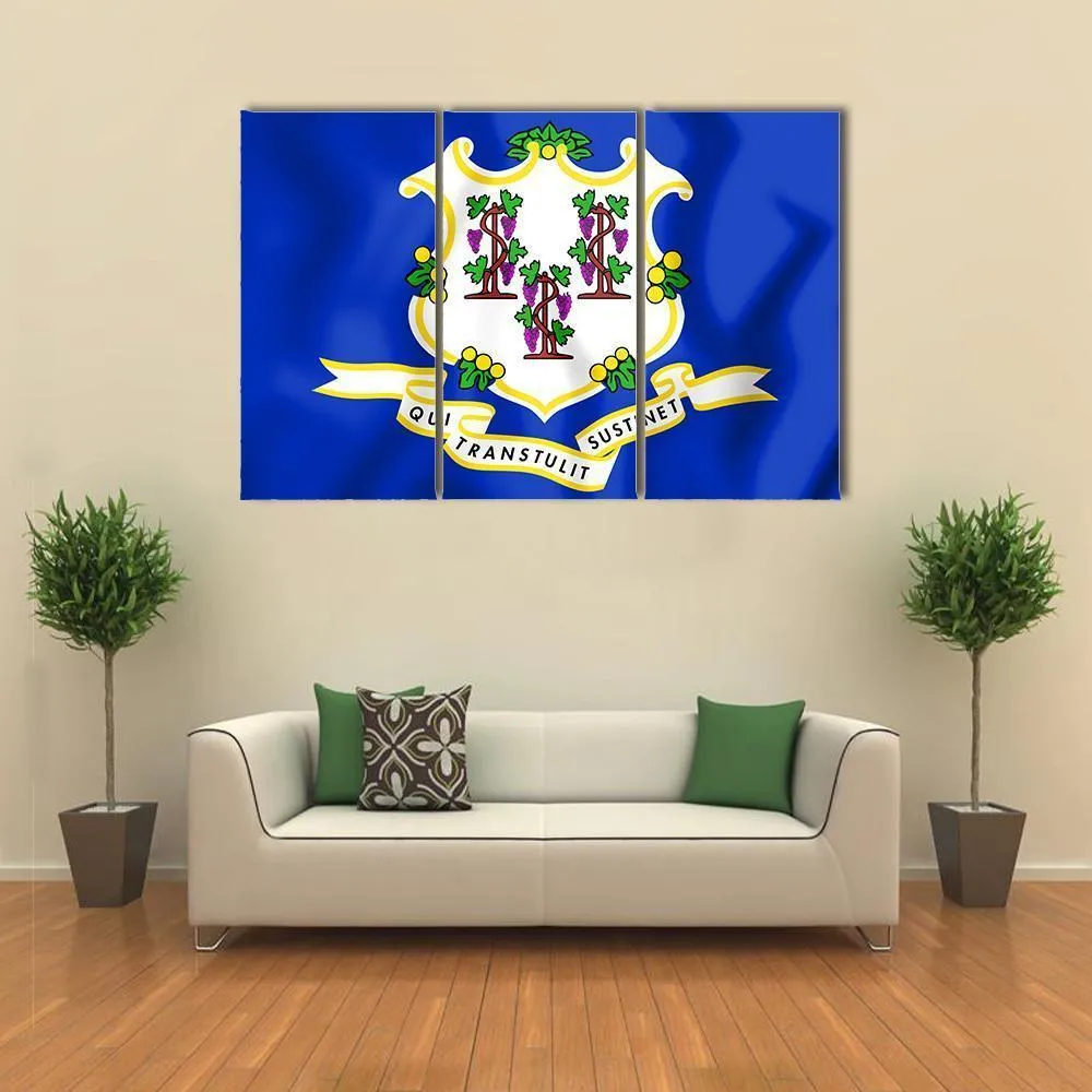 Flag Of Connecticut Canvas Wall Art