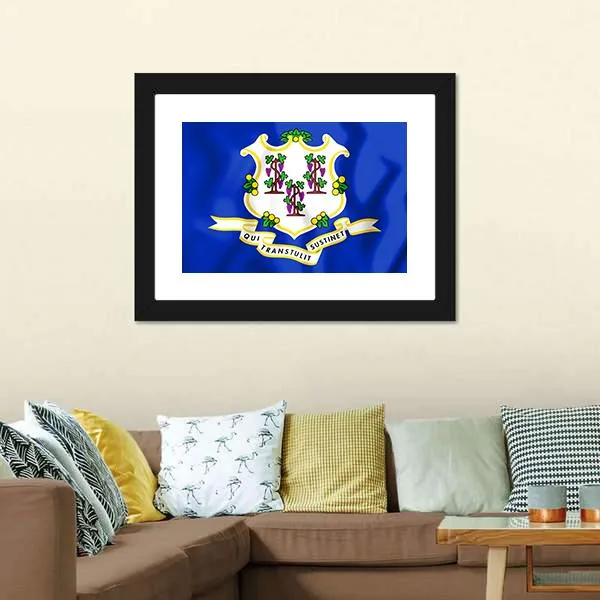 Flag Of Connecticut Canvas Wall Art