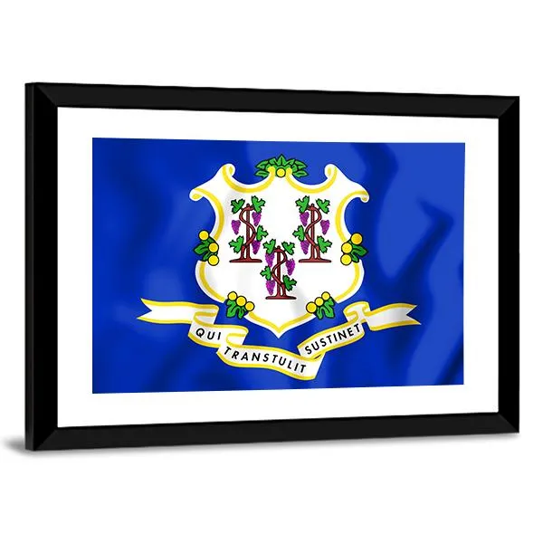 Flag Of Connecticut Canvas Wall Art