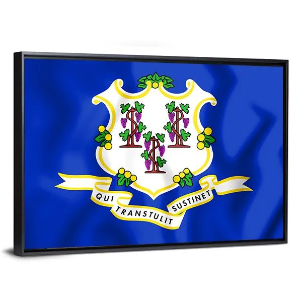 Flag Of Connecticut Canvas Wall Art