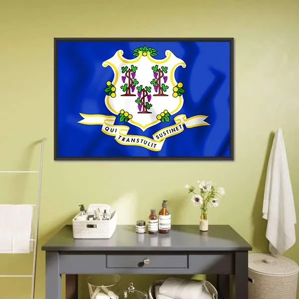 Flag Of Connecticut Canvas Wall Art