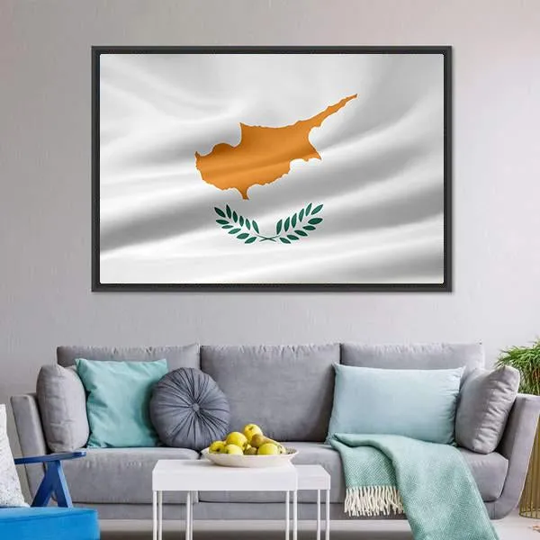 Flag Of Cyprus Canvas Wall Art