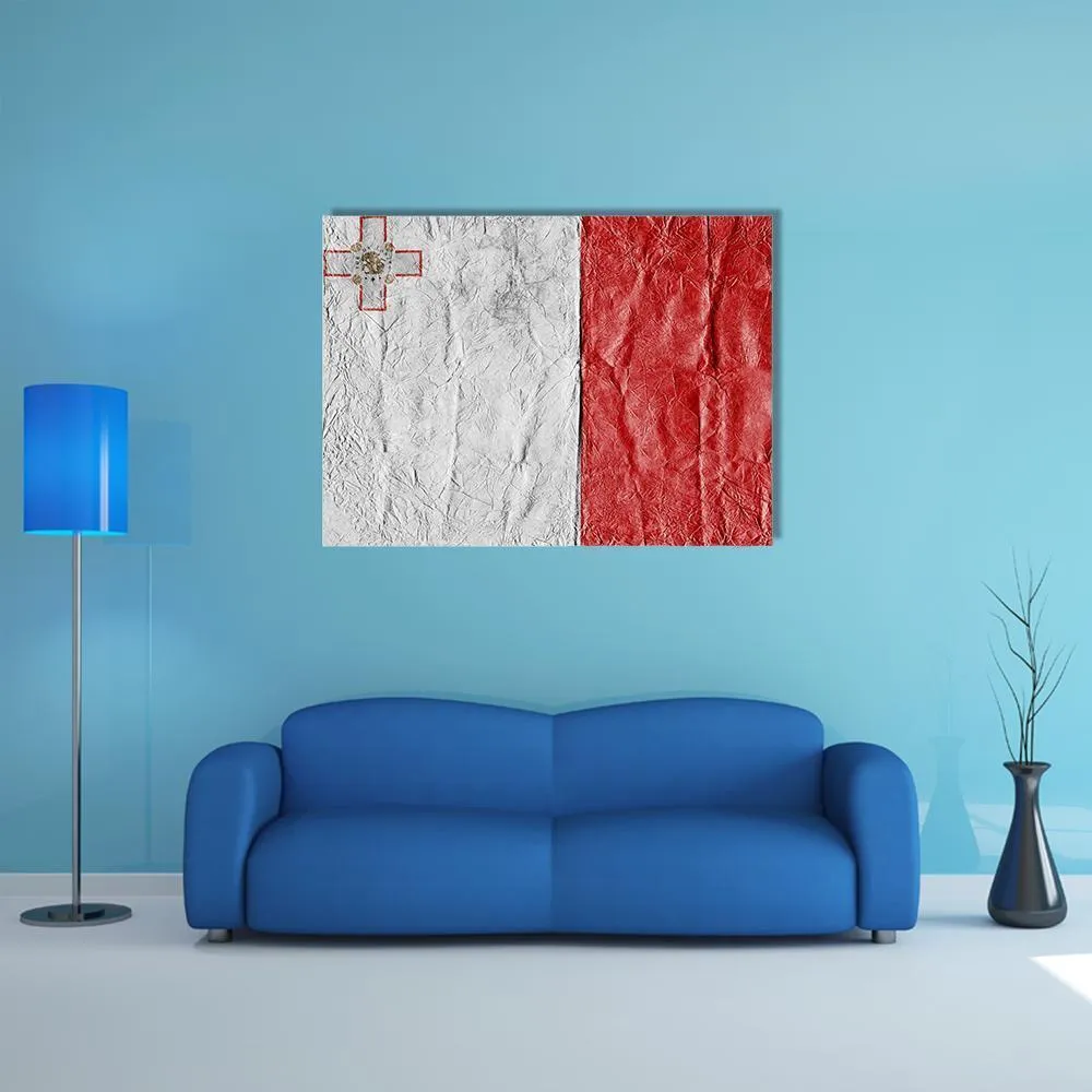 Flag Of Malta Canvas Wall Art