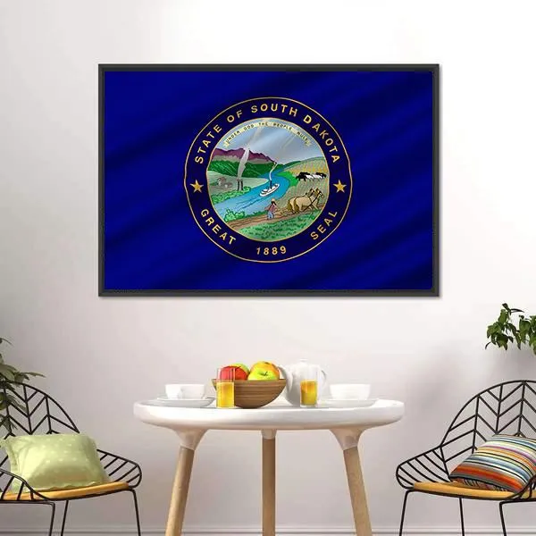 Flag Of South Dakota Canvas Wall Art