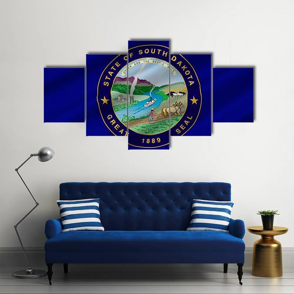 Flag Of South Dakota Canvas Wall Art