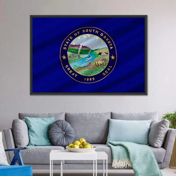 Flag Of South Dakota Canvas Wall Art