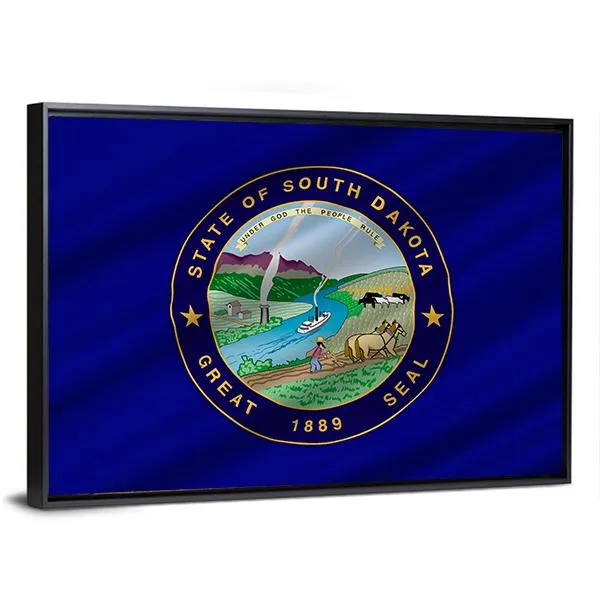 Flag Of South Dakota Canvas Wall Art