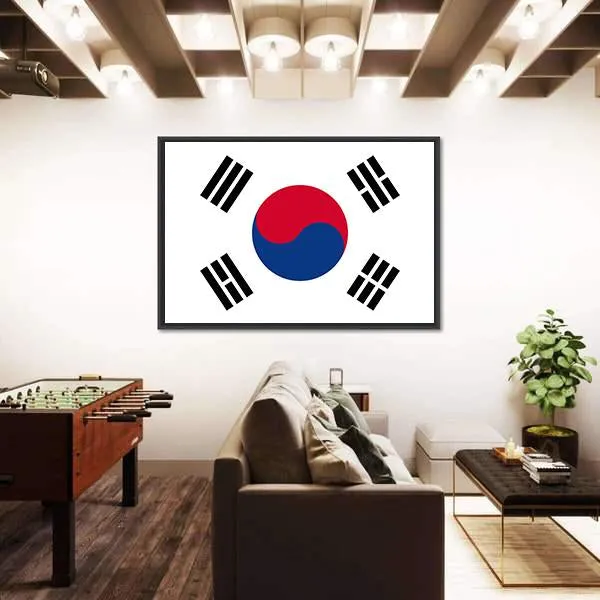 Flag Of South Korea Canvas Wall Art