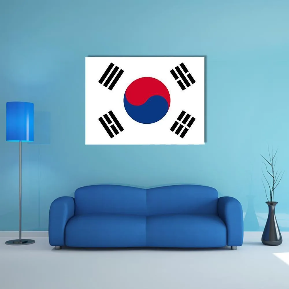 Flag Of South Korea Canvas Wall Art