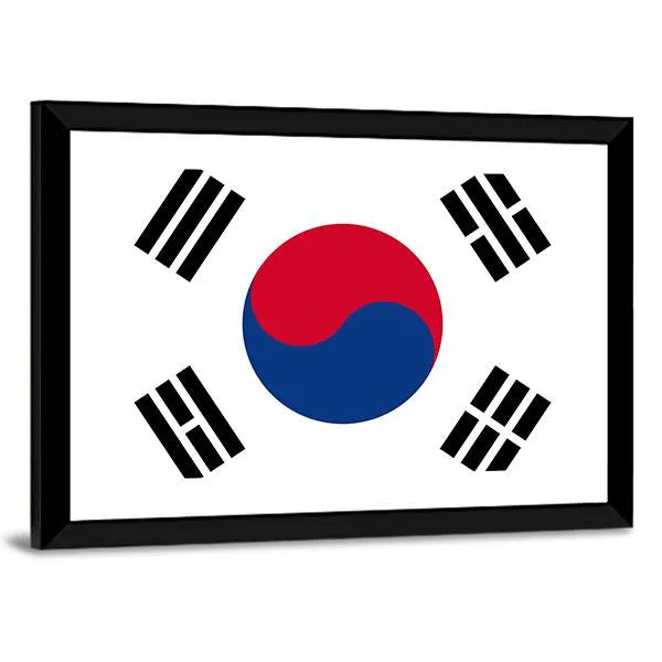 Flag Of South Korea Canvas Wall Art