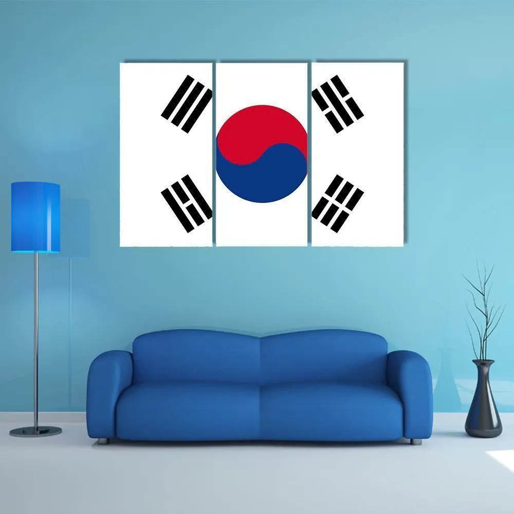 Flag Of South Korea Canvas Wall Art