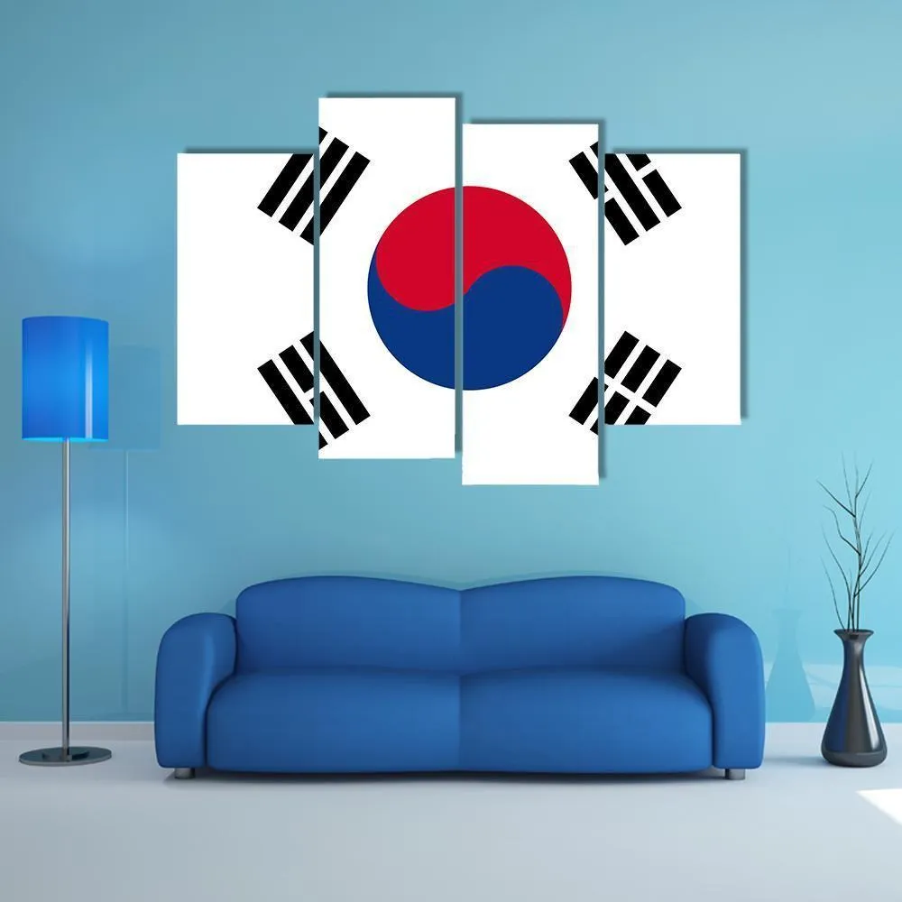 Flag Of South Korea Canvas Wall Art