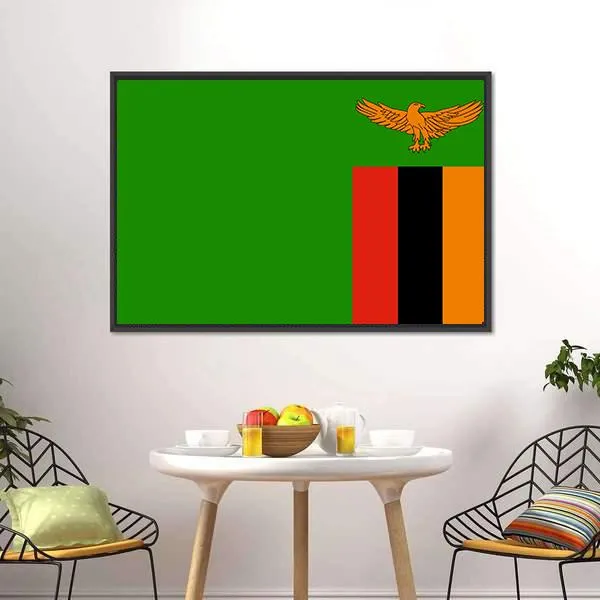 Flag Of Zambia Canvas Wall Art