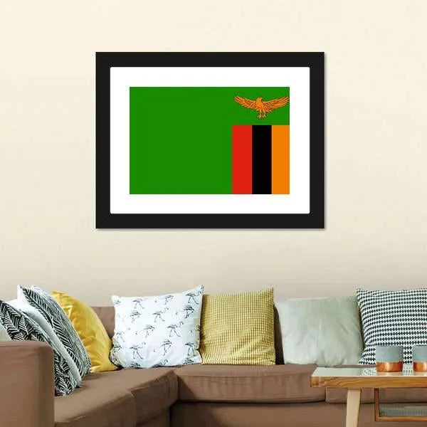 Flag Of Zambia Canvas Wall Art