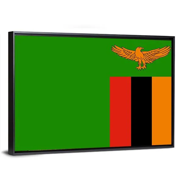 Flag Of Zambia Canvas Wall Art