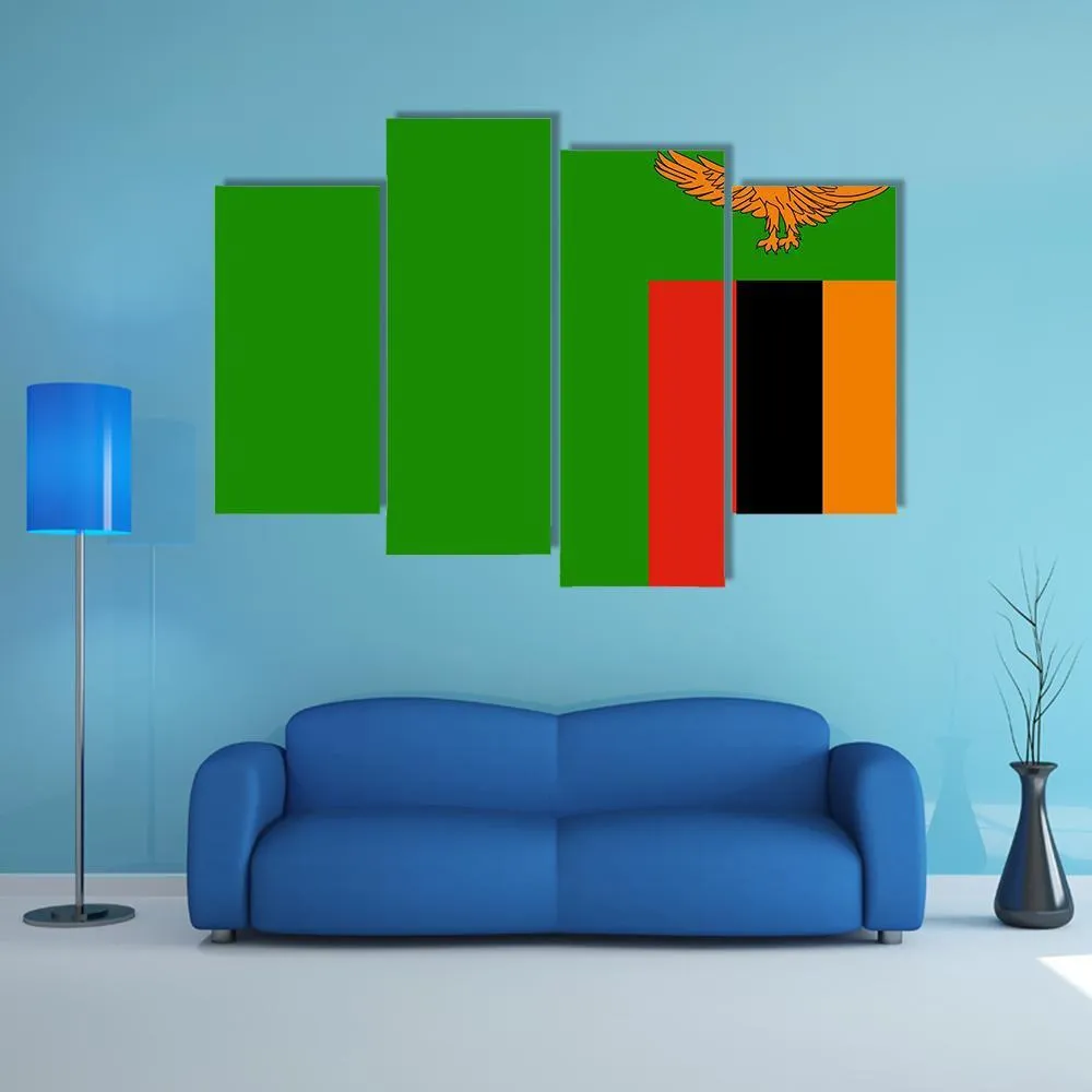 Flag Of Zambia Canvas Wall Art