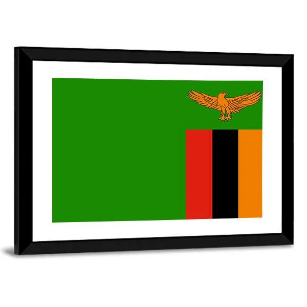 Flag Of Zambia Canvas Wall Art