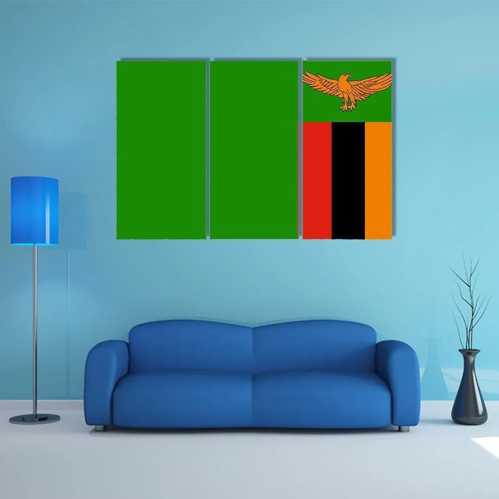 Flag Of Zambia Canvas Wall Art