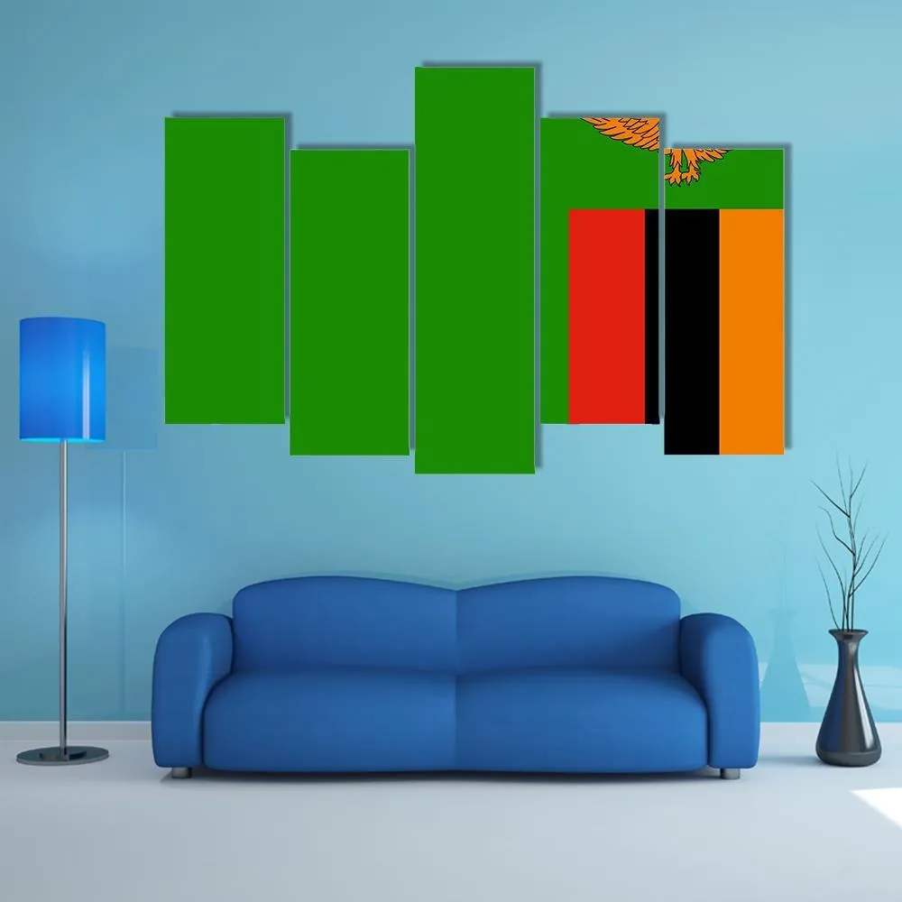 Flag Of Zambia Canvas Wall Art