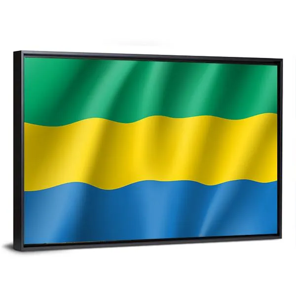 Gabon Flag Canvas Wall Art