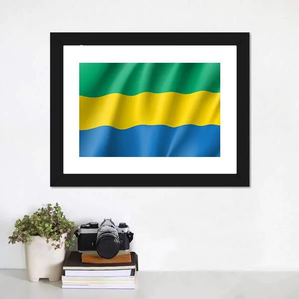 Gabon Flag Canvas Wall Art