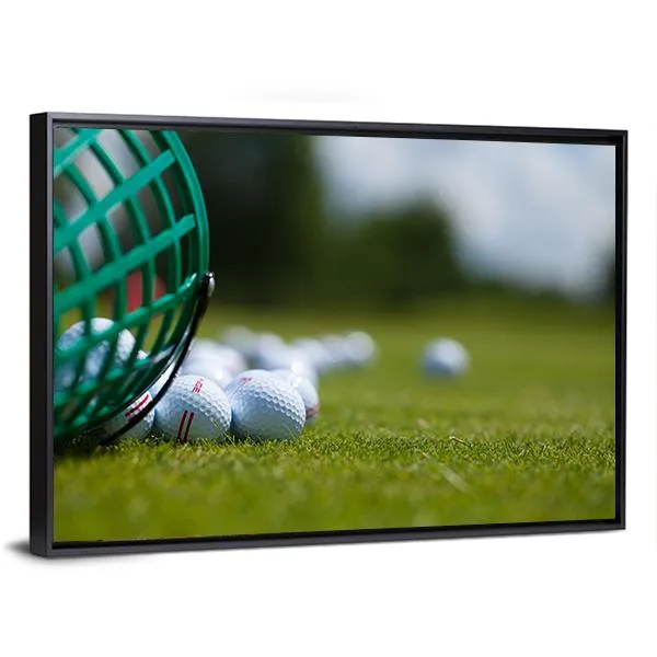 Golf Ball Basket Canvas Wall Art