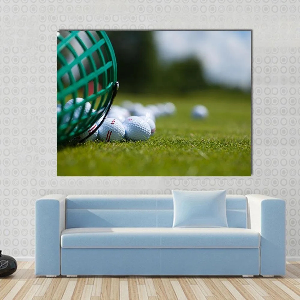 Golf Ball Basket Canvas Wall Art