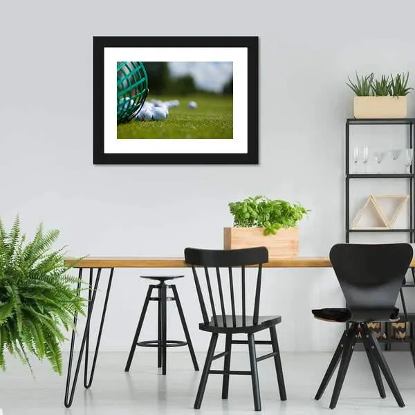 Golf Ball Basket Canvas Wall Art