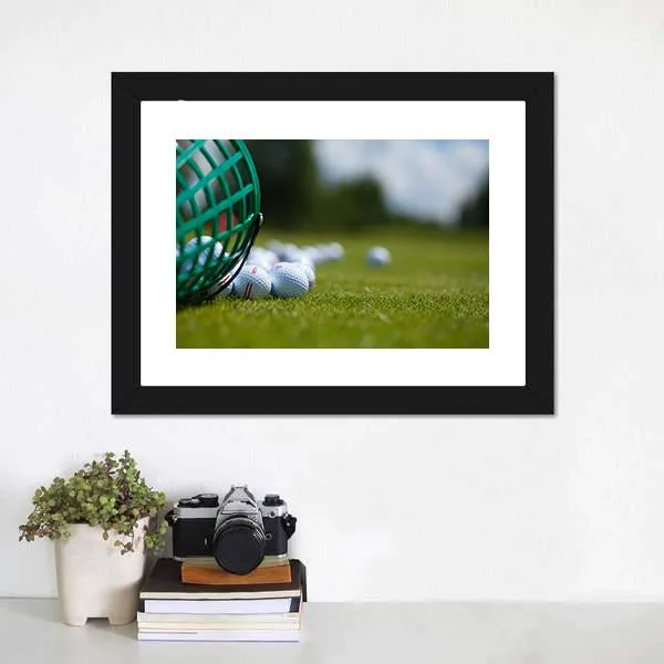 Golf Ball Basket Canvas Wall Art