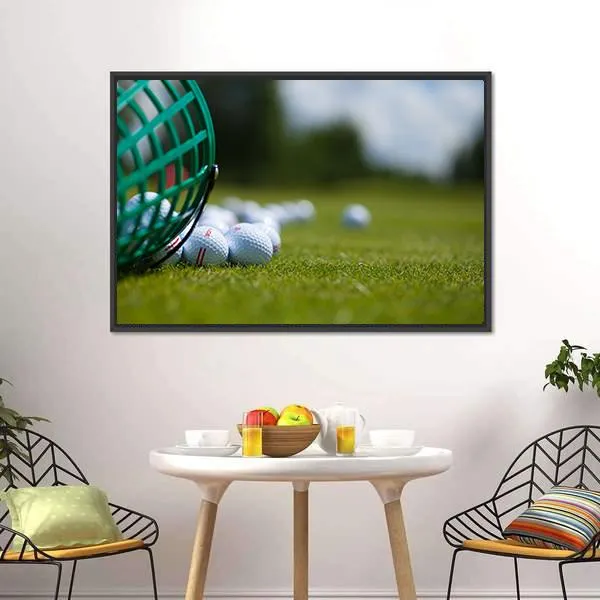 Golf Ball Basket Canvas Wall Art