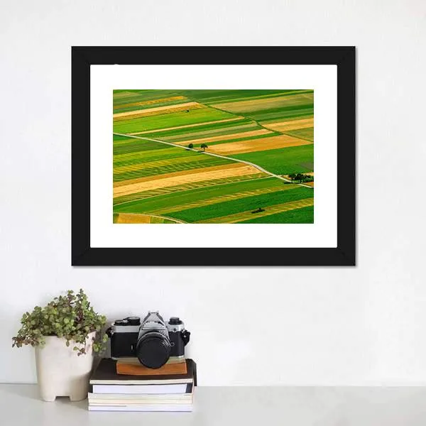 Green Fields View Before Harvest Canvas Wall Art