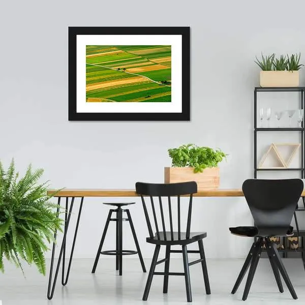 Green Fields View Before Harvest Canvas Wall Art