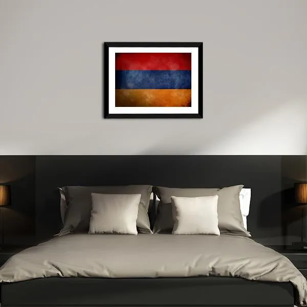 Grunge Armenian Flag Canvas Wall Art