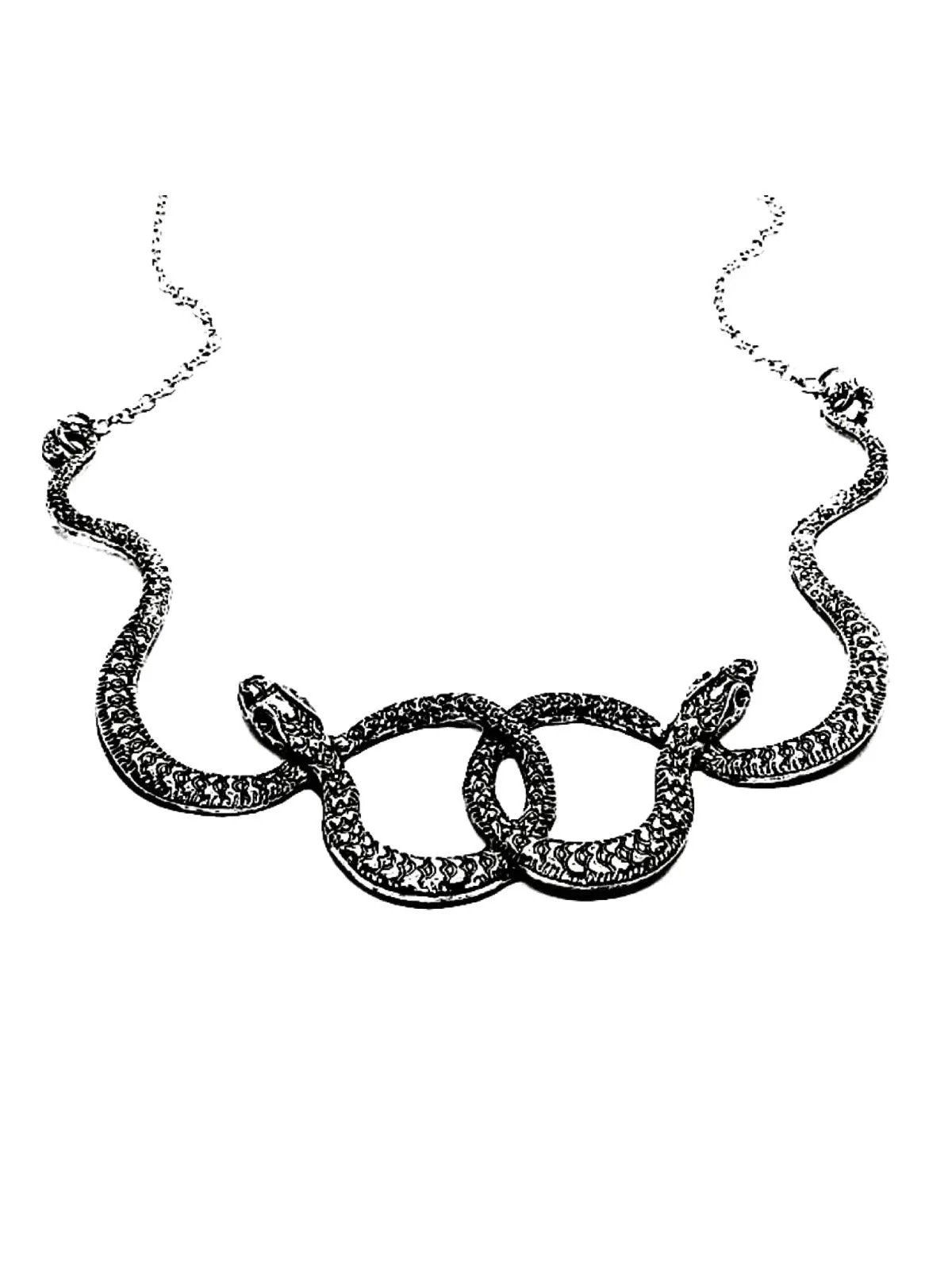 Halloween Double Snakes Necklace