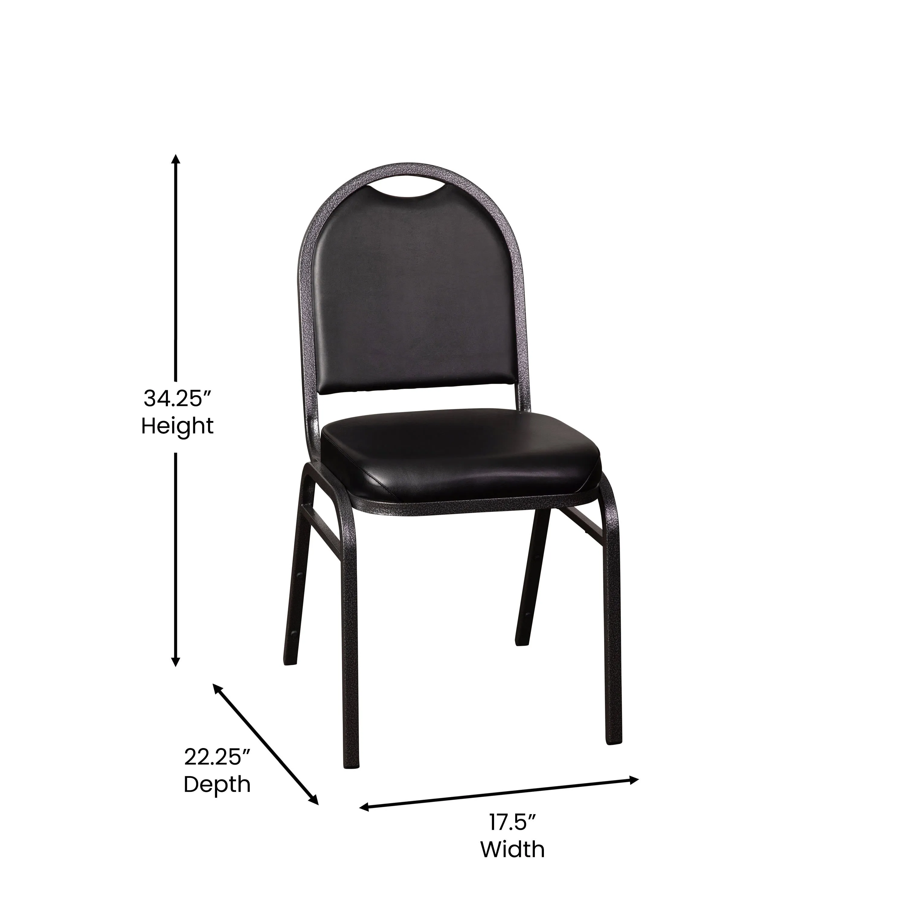 HERCULES Series Commercial Grade 500 LB. Capacity Dome Back Stacking Banquet Chair with Metal Frame